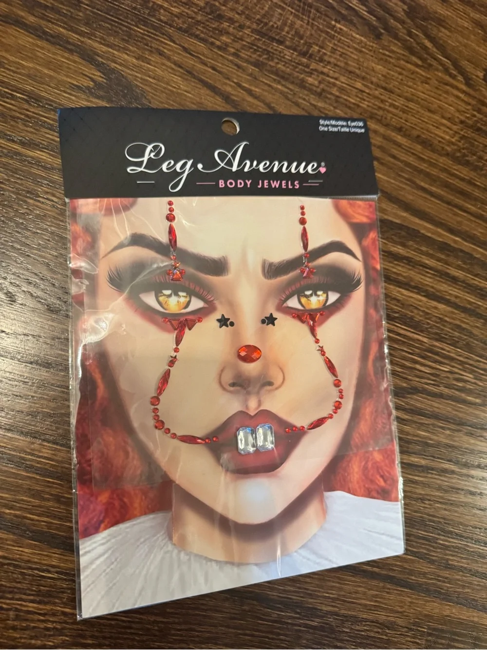 Leg Avenue Red and Black Face Jewel Accent Set